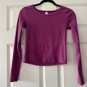 Pact Women's Long Sleeve Magenta Tee